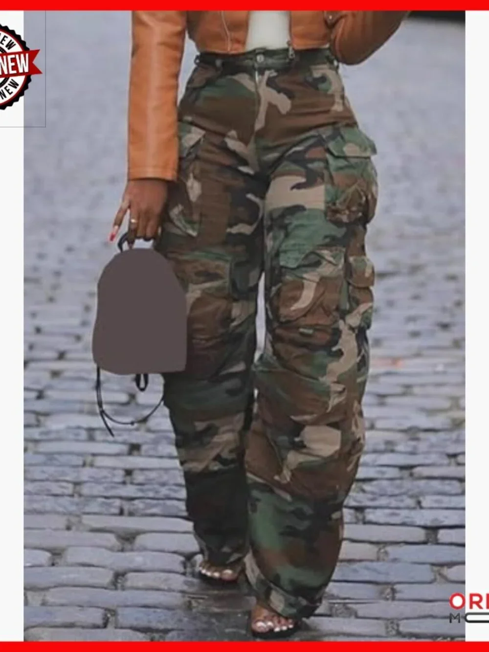 High Waisted Wide Leg Cargo Pants with Pockets Streetwear Casual